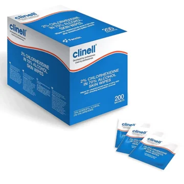 CLINELL 2% CHLORHEXIDINE ALCOHOL SKIN WIPES