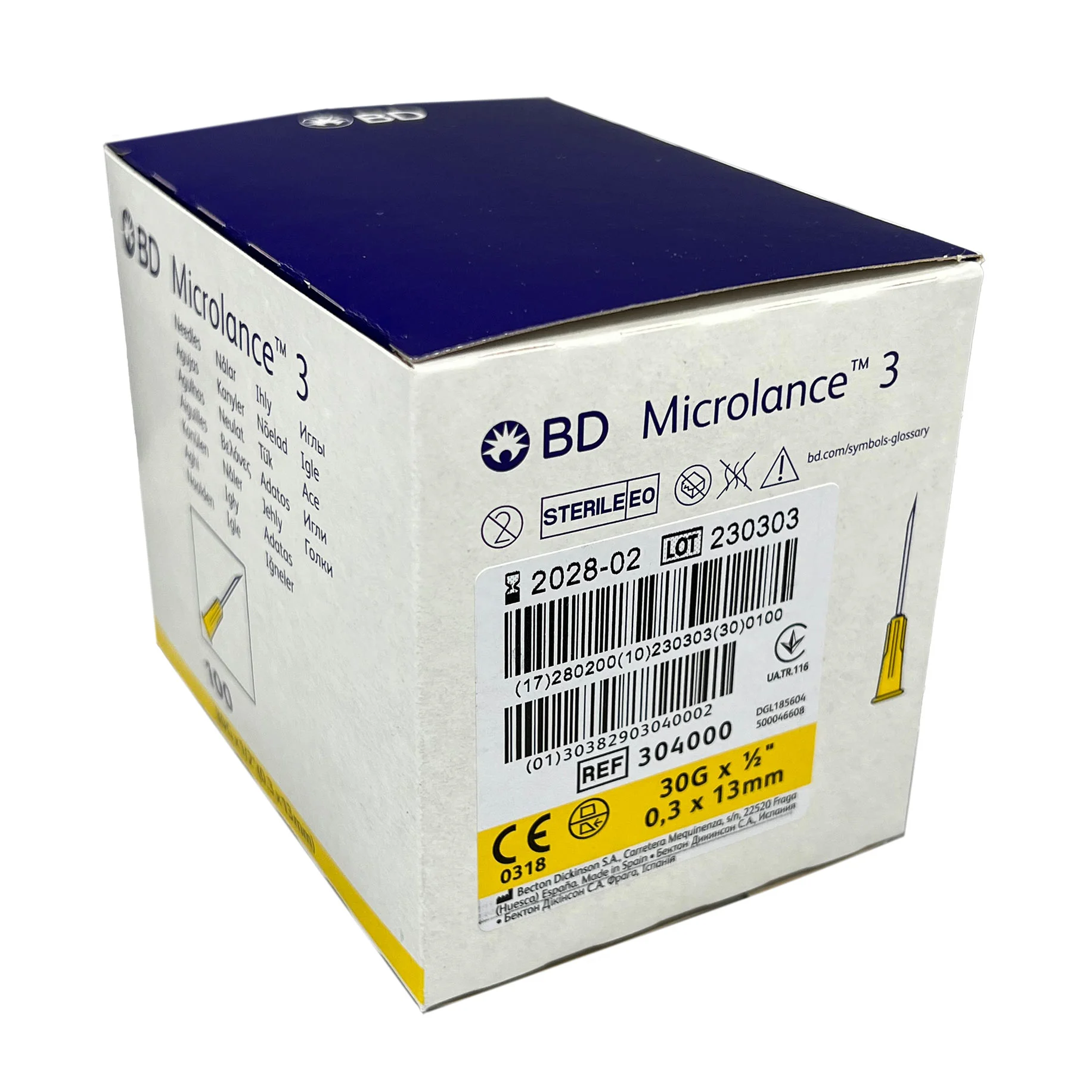 BD MICROLANCE YELLOW NEEDLES